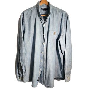 U.S. Polo Assn. Denim Men's Button Up Jean Shirt 100% Cotton sz 2XL